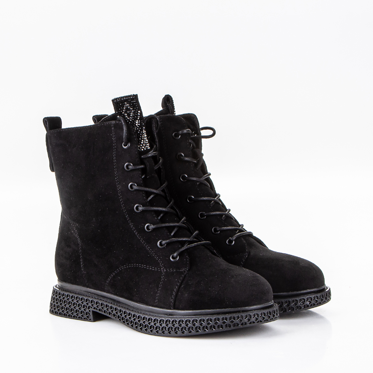 Фото Ботинки женские P505-1 black купить на lauf.shoes