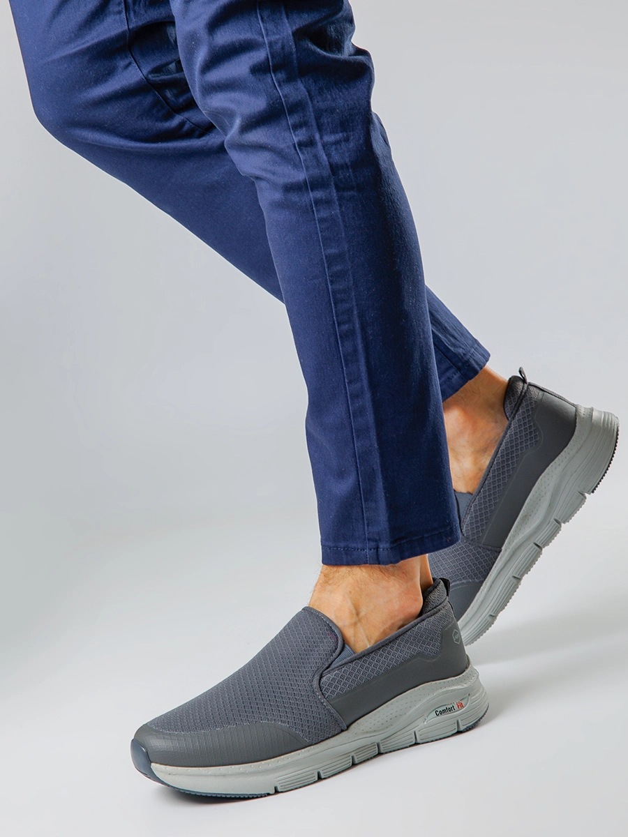 Фото Слипоны мужские 2190grey купить на lauf.shoes