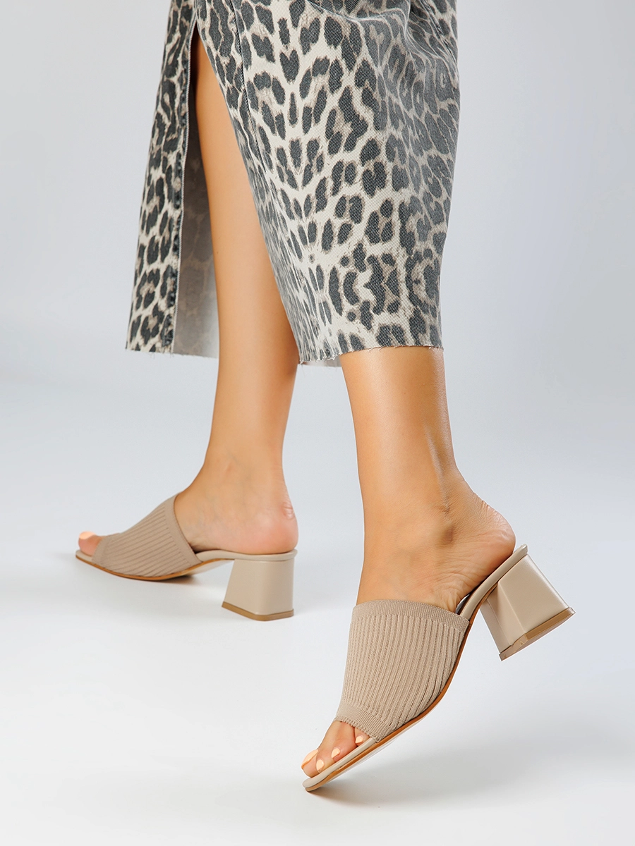 Фото Сабо женские 014 BEIGE купить на lauf.shoes