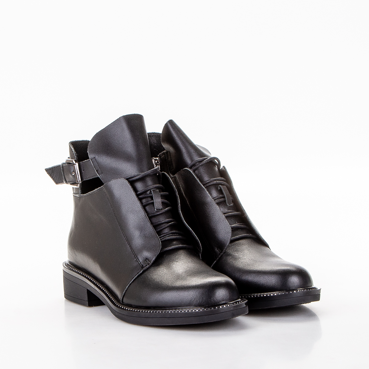 Фото Ботинки женские PF515-M812-1 black купить на lauf.shoes