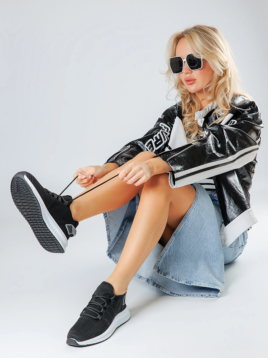 Фото Кроссовки женские T113-1-3black купить на lauf.shoes