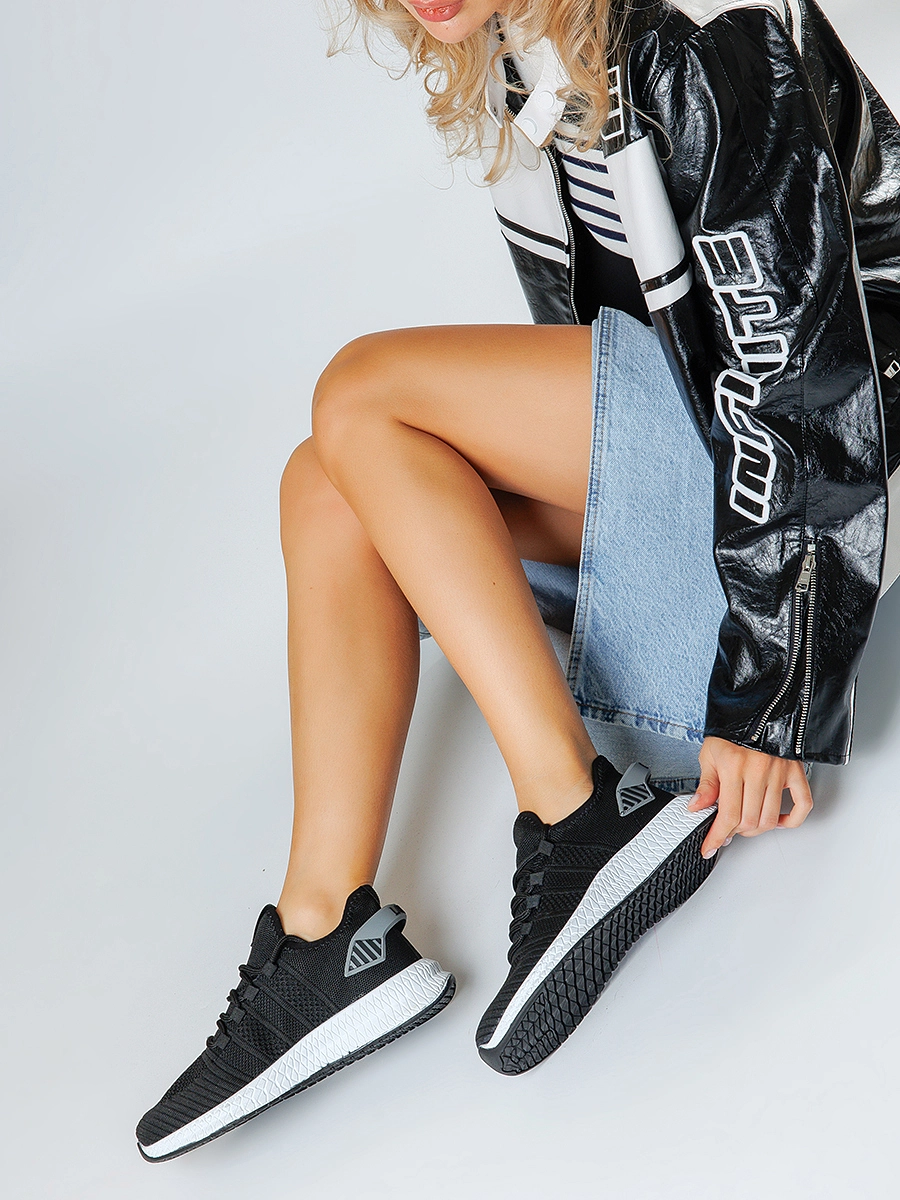Фото Кроссовки женские T113-1-3black купить на lauf.shoes