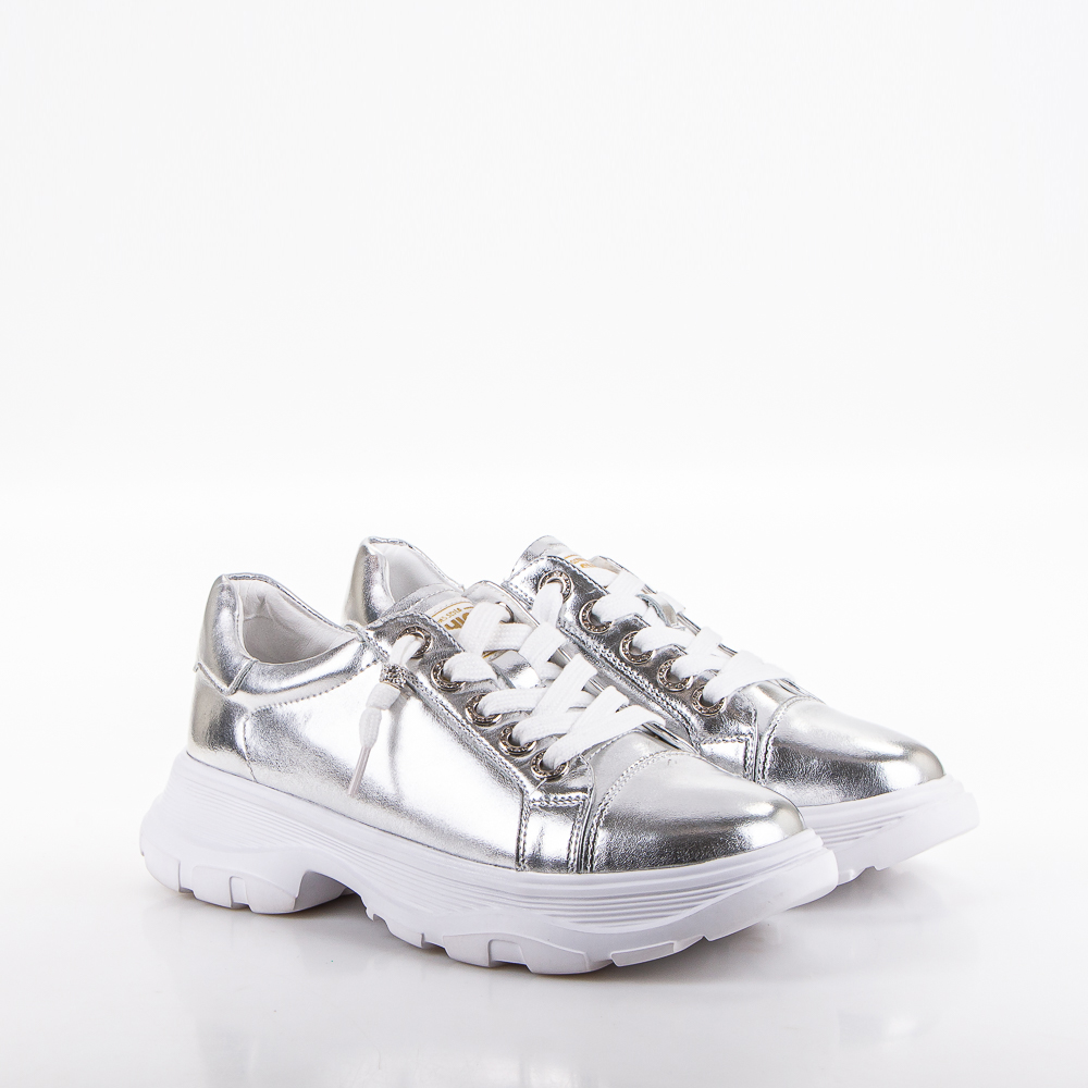 Фото Кроссовки женские T86601-3 silver купить на lauf.shoes