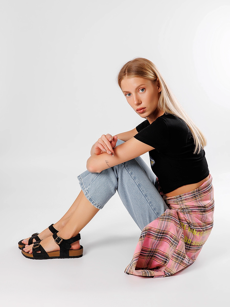 Фото Сандалии женские 2816 SIYAH купить на lauf.shoes